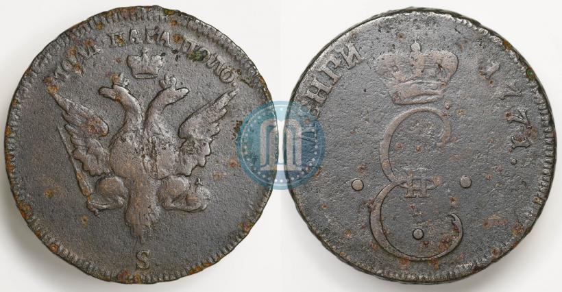 Фото Пара - 3 денги 1771 года S "Большой орел"
