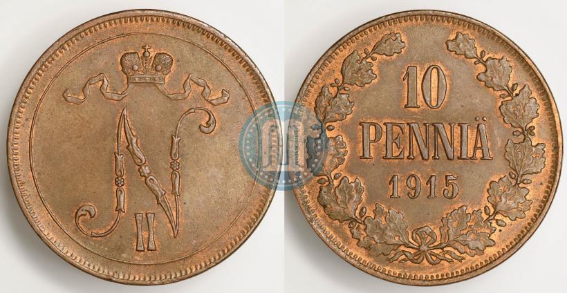 Фото 10 пенни 1915 года  