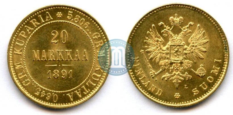 Picture 20 markkaa 1891 year L 