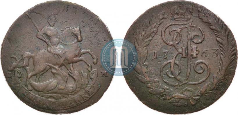 Фото 2 копейки 1763 года СПМ 