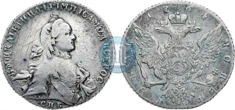 Фото 1 рубль 1764 года СПБ-СА 