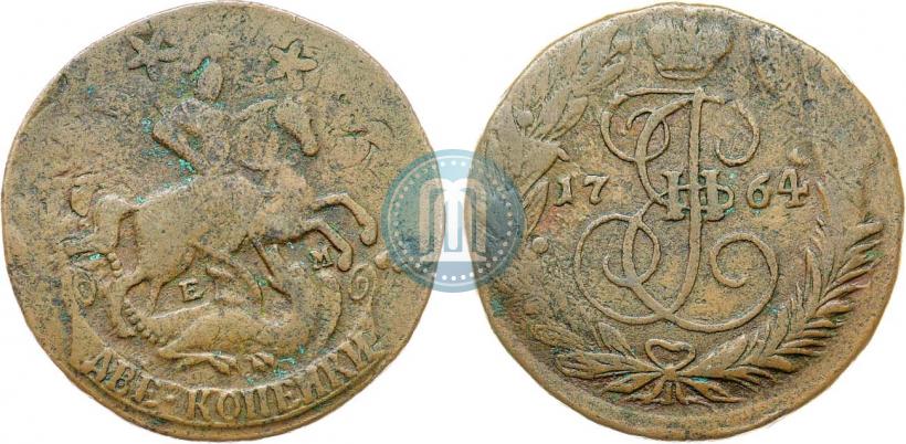 Picture 2 kopecks 1764 year ЕМ 