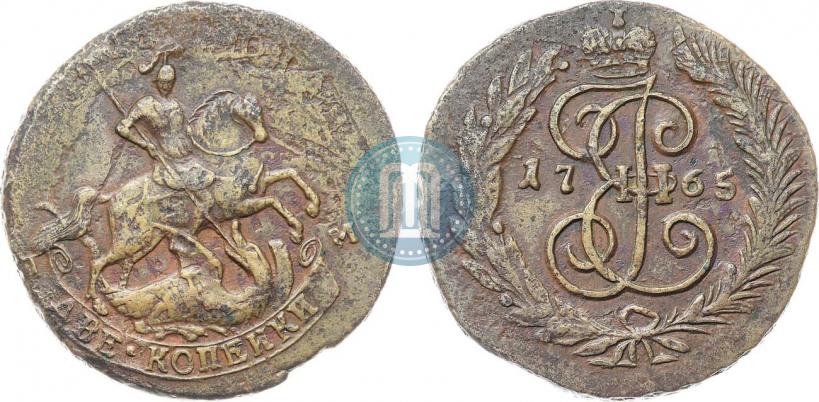Фото 2 копейки 1765 года СПМ 