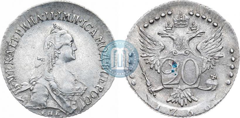 Фото 20 копеек 1769 года СПБ 