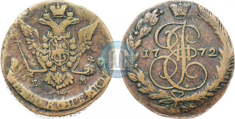 Picture 5 kopecks 1772 year ЕМ 
