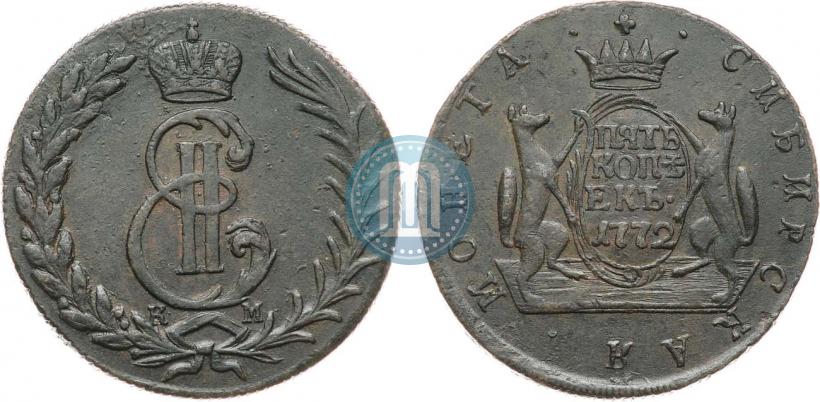 Фото 5 копеек 1772 года КМ 