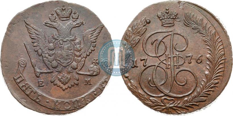Picture 5 kopecks 1776 year ЕМ 