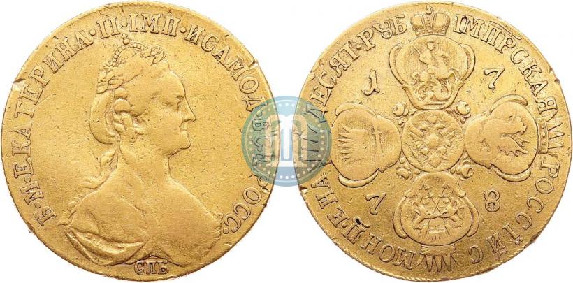 Фото 10 рублей 1778 года СПБ 