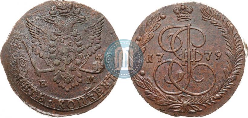 Picture 5 kopecks 1779 year ЕМ 