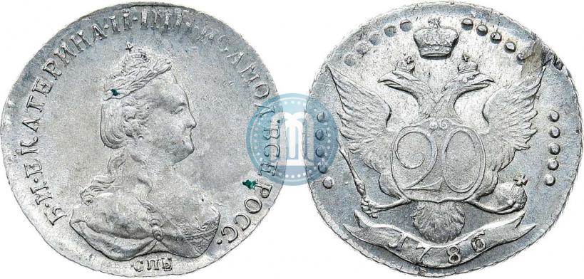 Picture 20 kopecks 1786 year СПБ 