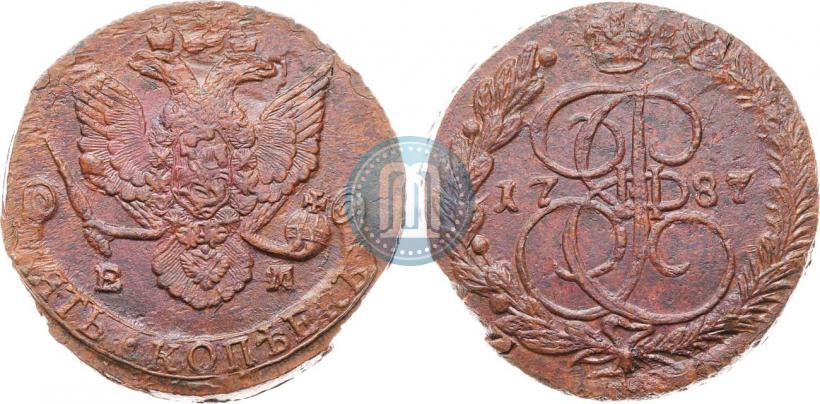 Фото 5 копеек 1787 года ЕМ 