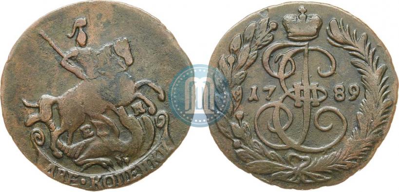 Picture 2 kopecks 1789 year ЕМ 