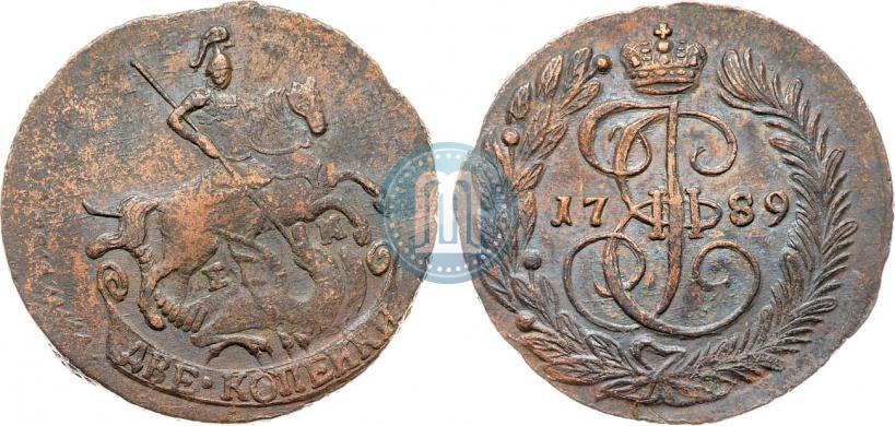 Picture 2 kopecks 1789 year ЕМ 
