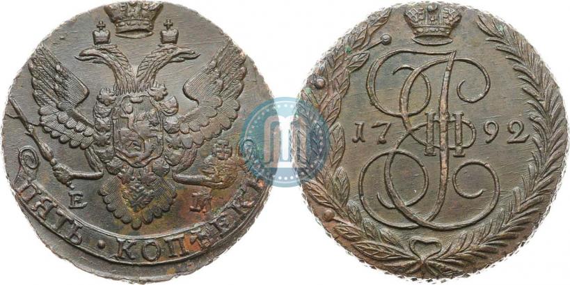 Picture 5 kopecks 1792 year ЕМ 