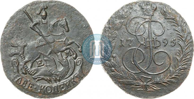 Picture 2 kopecks 1795 year ЕМ 