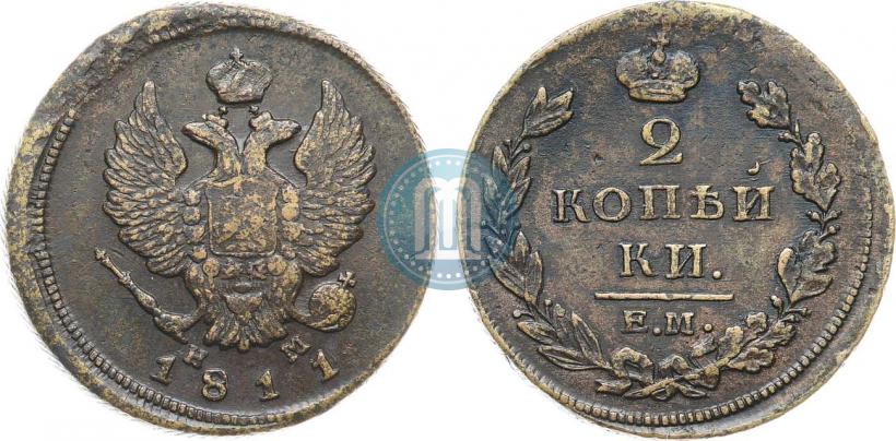 Picture 2 kopecks 1811 year ЕМ-НМ 