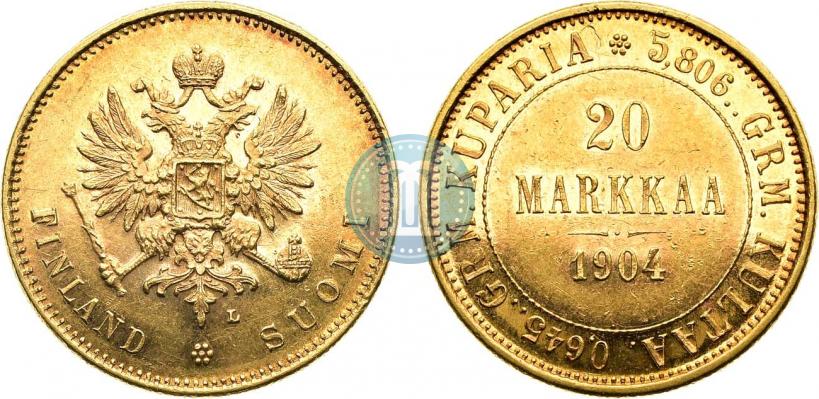 Picture 20 markkaa 1904 year L 