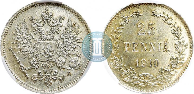 Picture 25 pennia 1910 year L 
