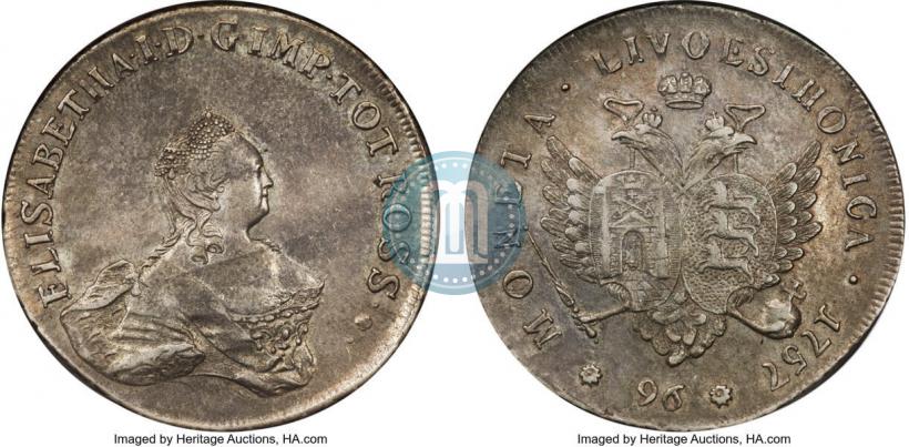 Picture 96 kopecks 1757 year  "For Livonia"