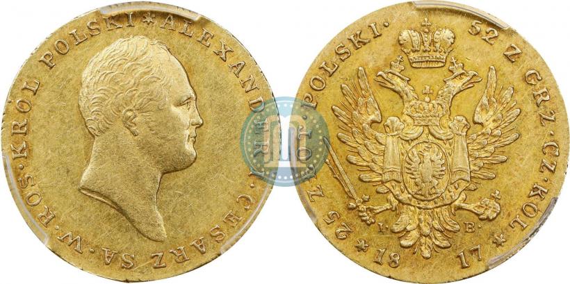 Фото 25 злотых 1817 года IB 