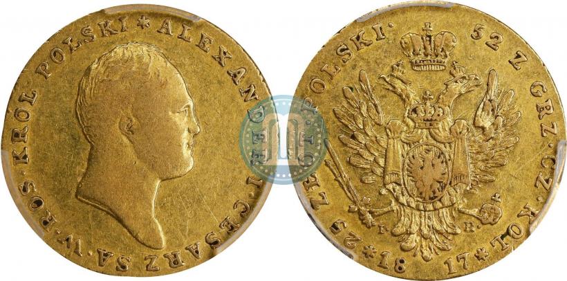 Фото 25 злотых 1817 года IB 