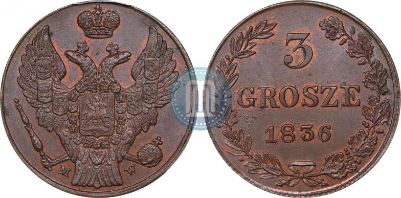 Picture 3 grosze 1836 year MW 