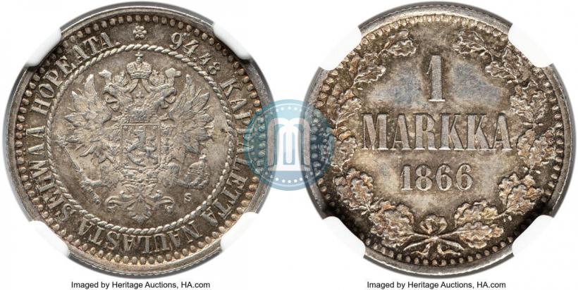 Фото 1 марка 1866 года S 