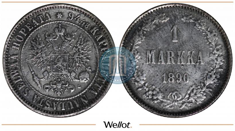 Picture 1 markka 1890 year L 