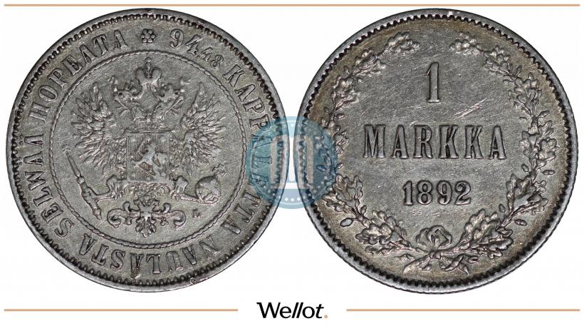 Picture 1 markka 1892 year L 