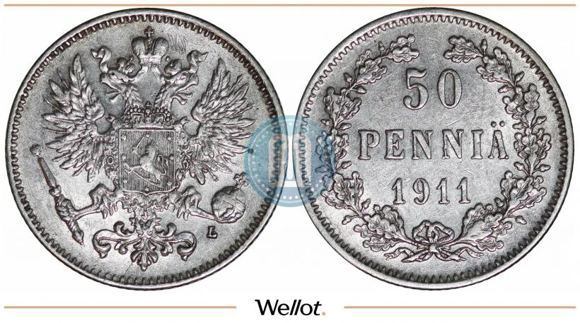 Picture 50 pennia 1911 year L 