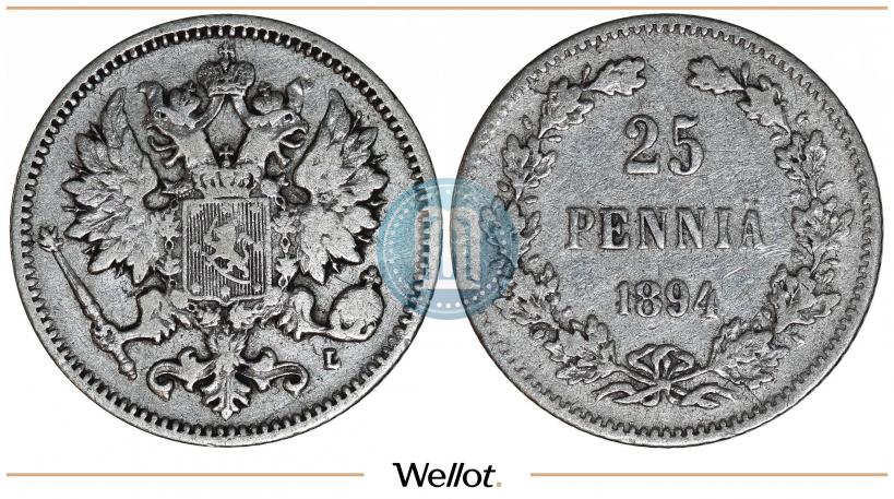 Фото 25 пенни 1894 года L 