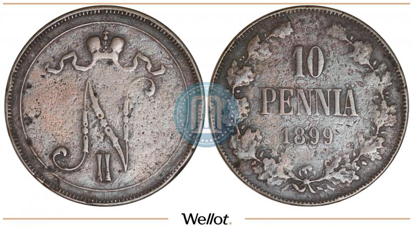 Фото 10 пенни 1899 года  