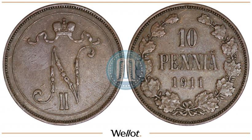 Фото 10 пенни 1911 года  