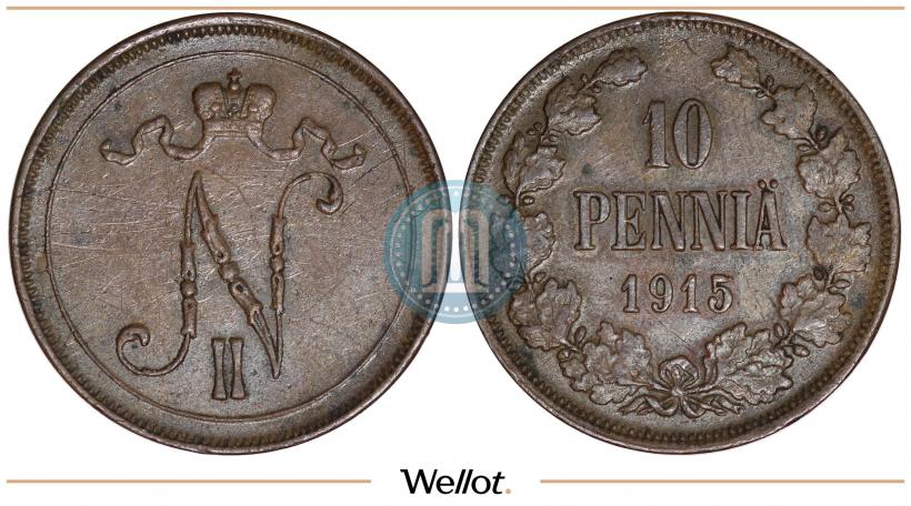 Фото 10 пенни 1915 года  
