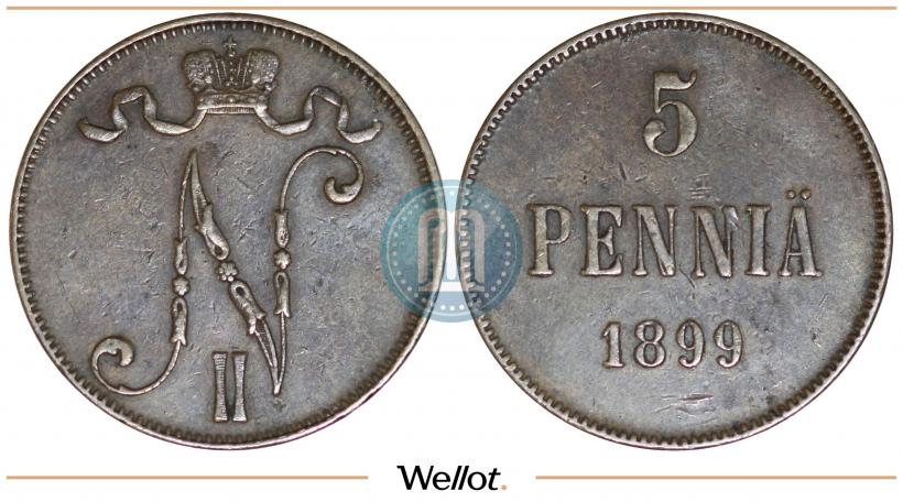 Фото 5 пенни 1899 года  