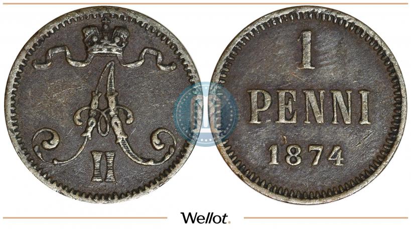 Picture 1 penni 1874 year  
