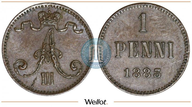 Picture 1 penni 1883 year  