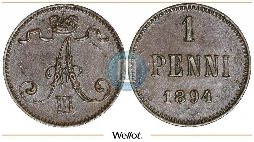 Picture 1 penni 1894 year  