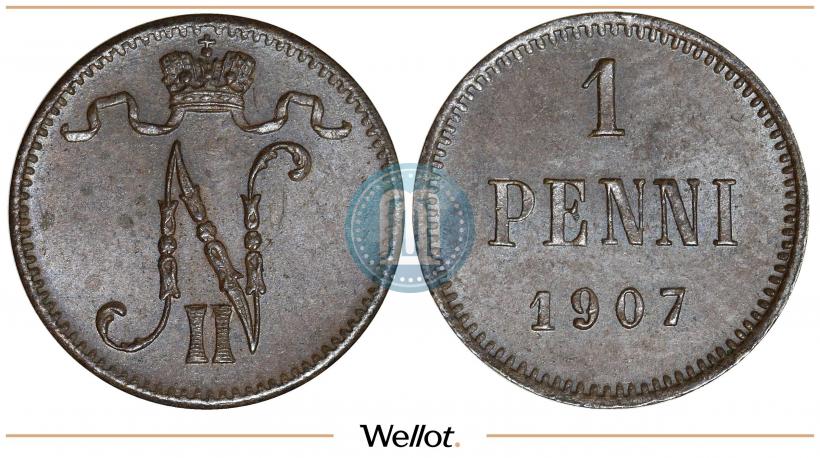 Picture 1 penni 1907 year  
