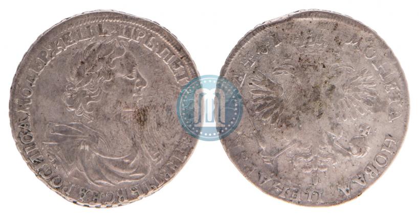 Фото 1 рубль 1719 года OK "Портрет в латах"