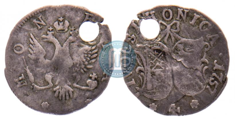 Фото 4 копейки 1757 года  "Ливонез"