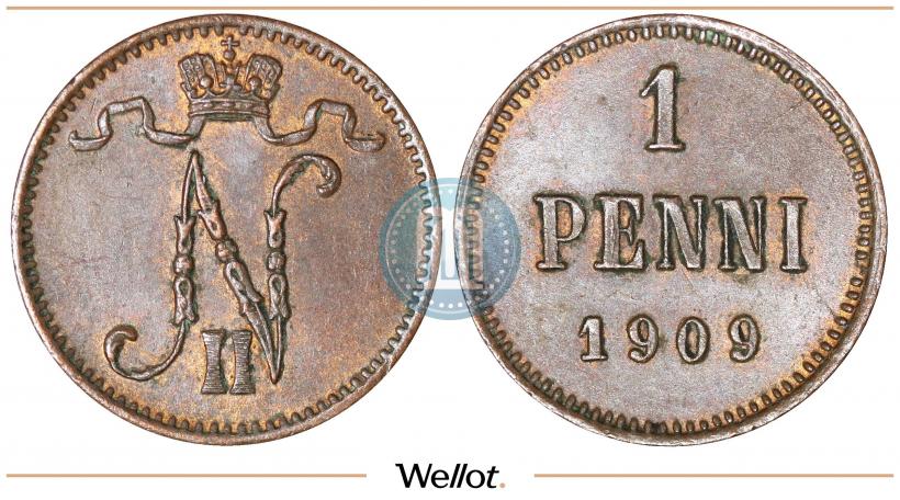Фото 1 пенни 1909 года  
