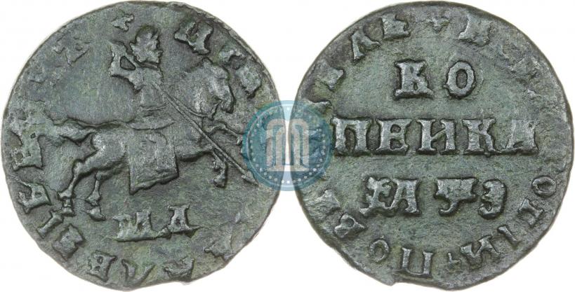 Picture 1 kopeck 1707 year МД 