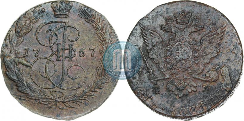 Фото 5 копеек 1767 года ЕМ 