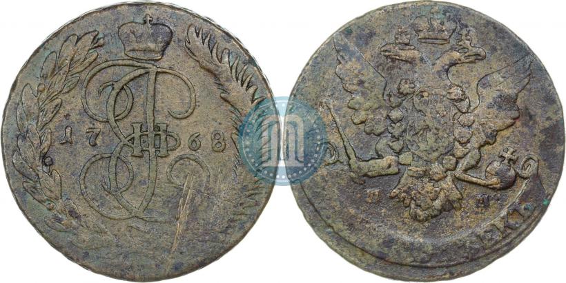 Фото 5 копеек 1768 года ММ 