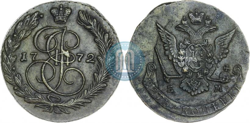 Фото 5 копеек 1772 года ЕМ 