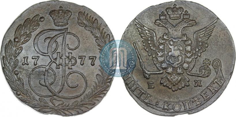 Фото 5 копеек 1777 года ЕМ 