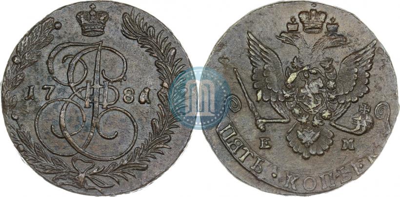 Фото 5 копеек 1781 года ЕМ 
