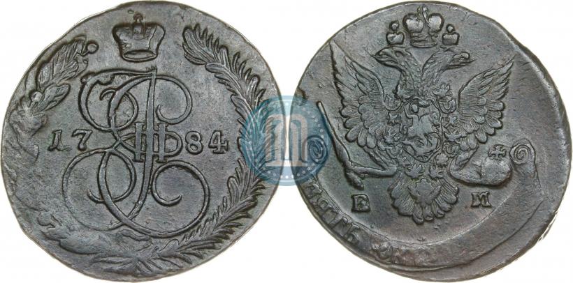 Фото 5 копеек 1784 года ЕМ 