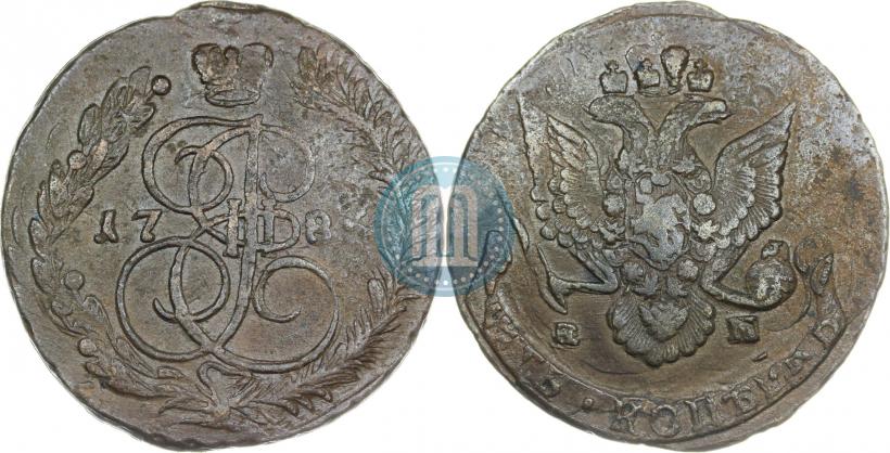 Фото 5 копеек 1785 года ЕМ 